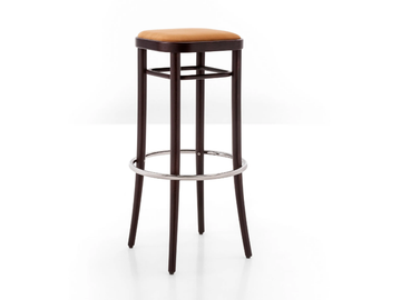 VIENNA 144 - High upholstered beech barstool by Wiener GTV Design - view 2